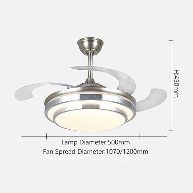42” Modern Golden Ceiling Fan with LED Light & Remote Control | 65W Copper Motor | 3-Color Light | 3-Speed Noiseless Fan - Image 7
