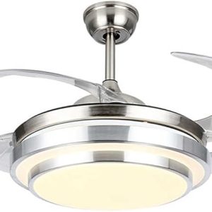 Upgrade your interior with this modern 42-inch ceiling fan with LED light, designed for luxury, comfort, and silent performance. The elegant golden finish adds a premium look to your living room, bedroom, or dining area while the built-in LED light provides bright and energy-efficient illumination. Powered by a high-quality copper motor, the fan delivers strong airflow with ultra-quiet operation, making it perfect for homes, apartments, and offices. The included remote control allows you to easily adjust fan speed and switch between 3 light colors (Warm, Neutral, Cool) to match your mood and décor. This stylish fan + light combination saves space, reduces noise, and enhances modern interiors.