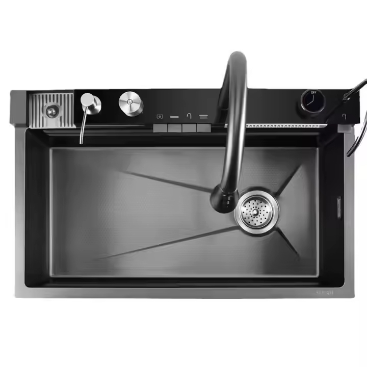 FUTURE | 2026 Edition | Smart LED Digital Display | Kitchen Sink | Multifunction Modern | Waterfall Stainless Steel | SS304 | Smart Kitchen Sink | 75 * 45C.M - Image 5